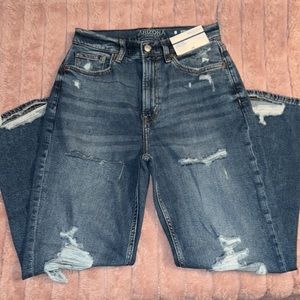 NWT Arizona Jean Co Vintage Straight Highest-Rise Straight Leg Distressed Denim